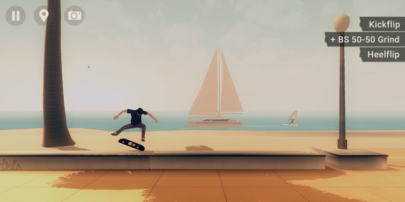 Skate City In Game Screenshot Grind Heelflip
