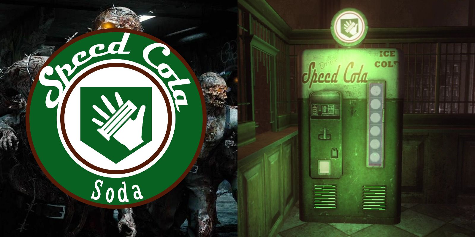 Speed Cola soda machine and logo in Call Of Duty Black Ops series