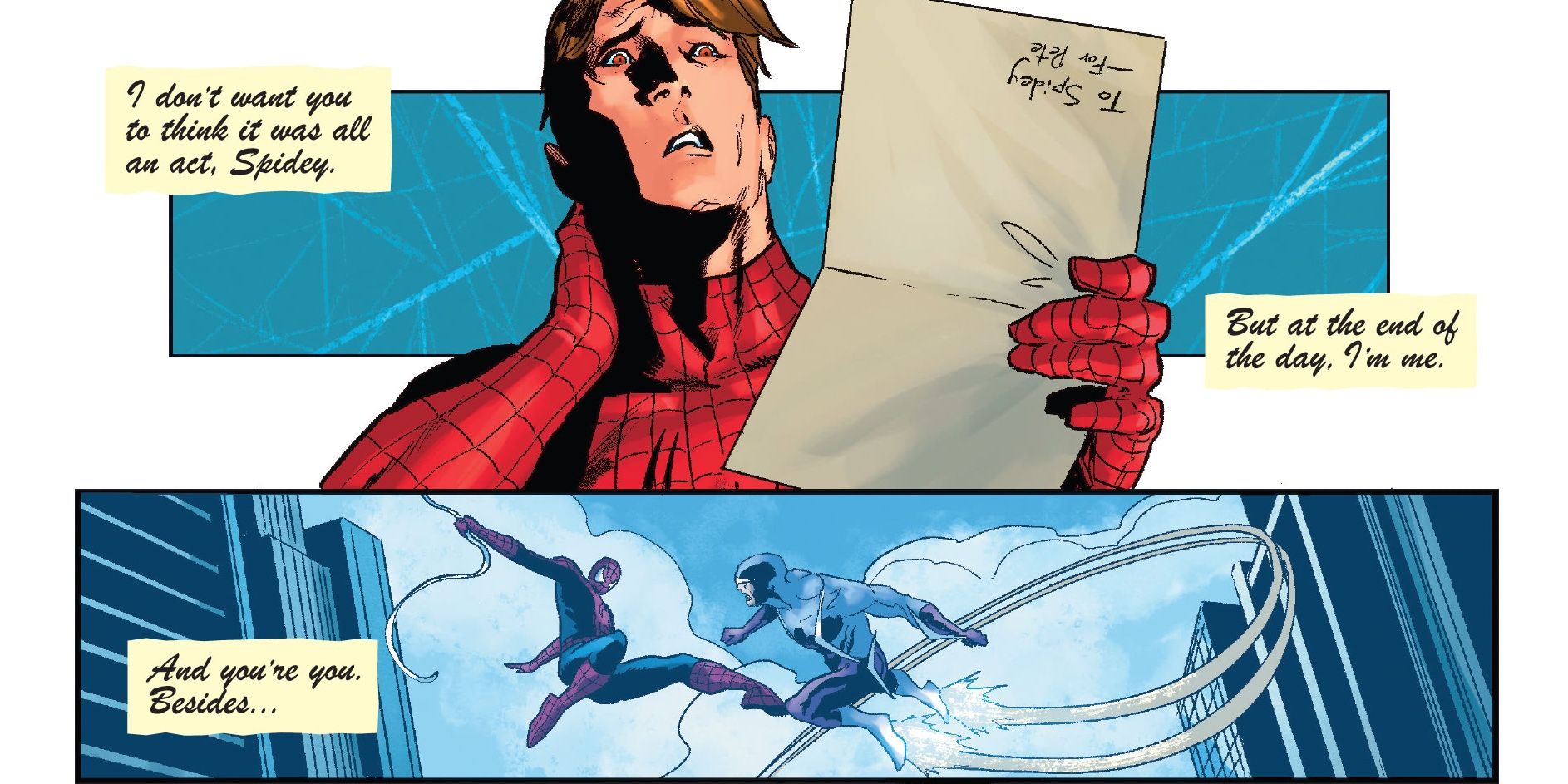 Spider-Man learns about Boomerang's betrayal