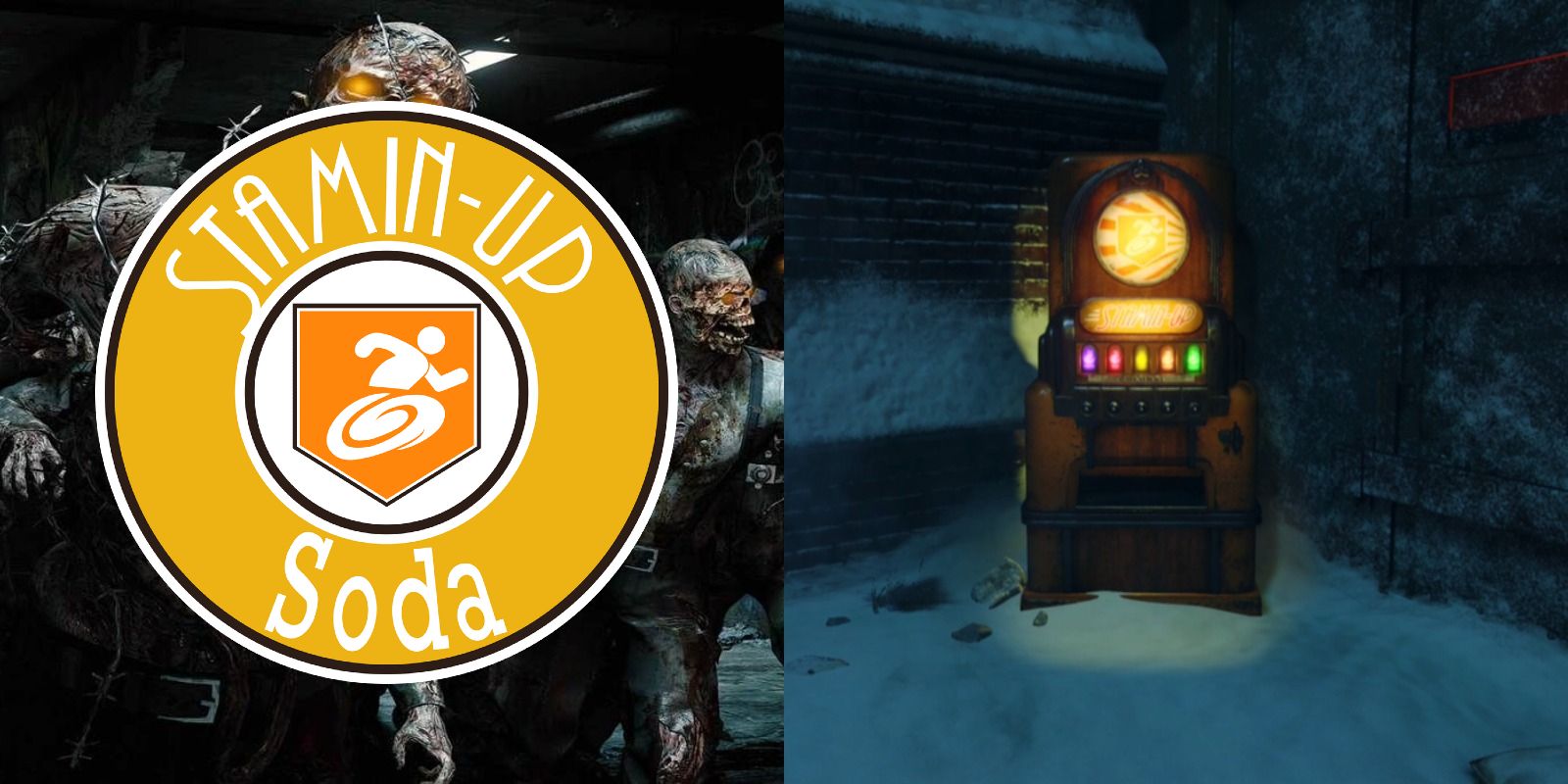 Stamin-Up soda machine and logo in Call Of Duty Black Ops series