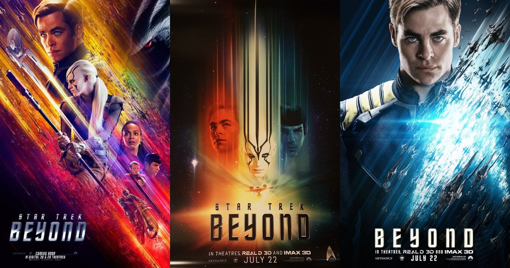 Three posters for Star Trek Beyond that are a good indicator for what audiences can expect.