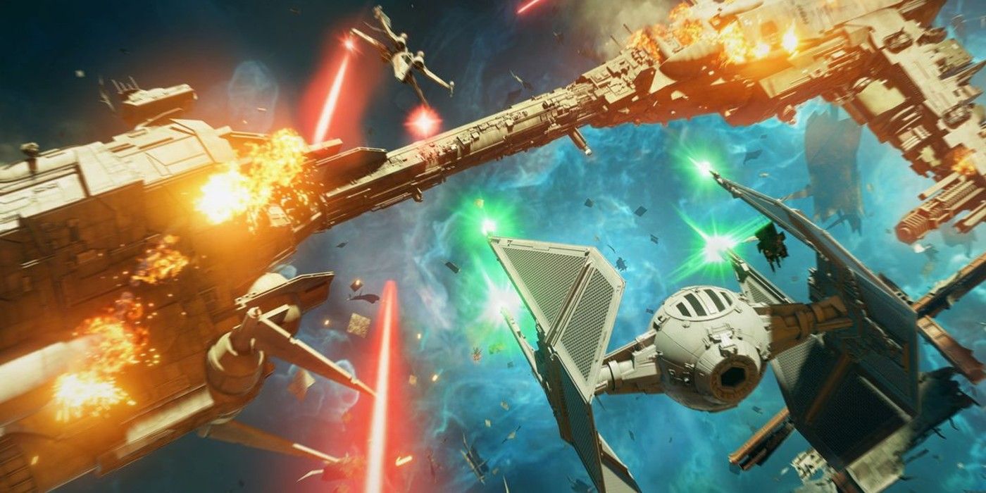Tie-Fighter vs X-Wing in Star Wars Squadrons 