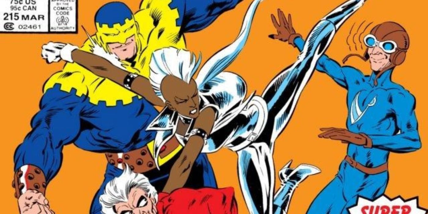 Storm fights Super Commandos from X-Men Comics