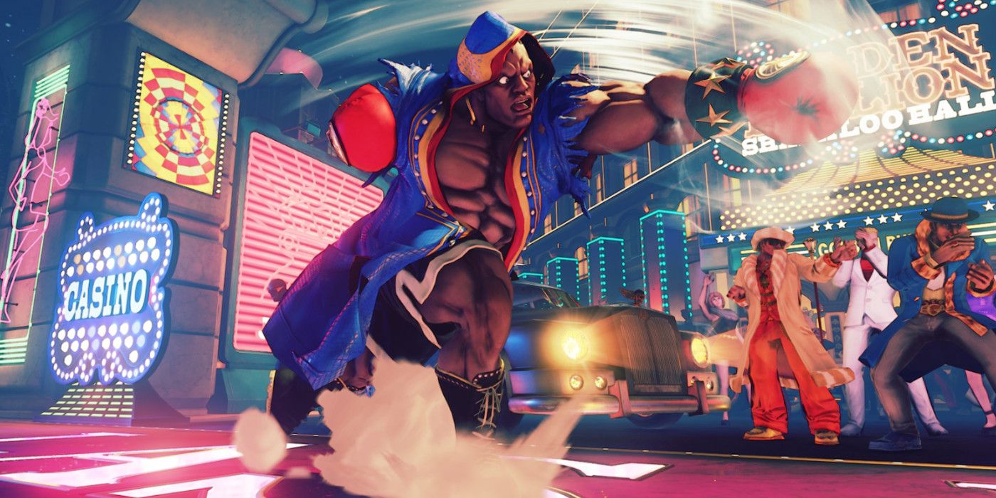 Balrog the Boxer From Street Fighter V Throwing Dash Punch