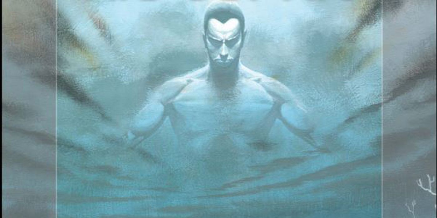 Sub-Mariner under the cover of the water.