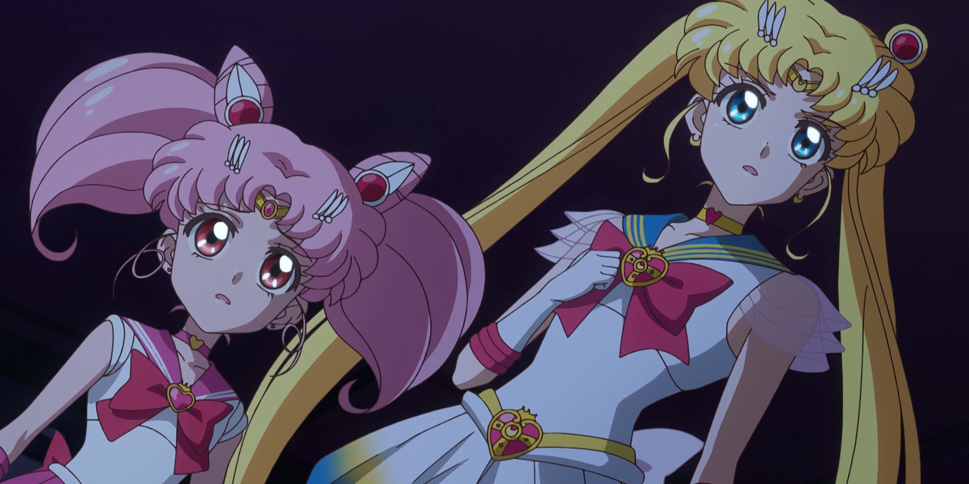 Super Sailor Moon and Sailor Chibi-Moon in Crystal act 33