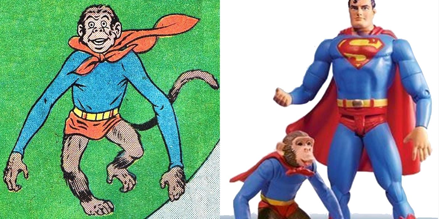 Beppo the Super-Monkey, and toys of Superman and Beppo together
