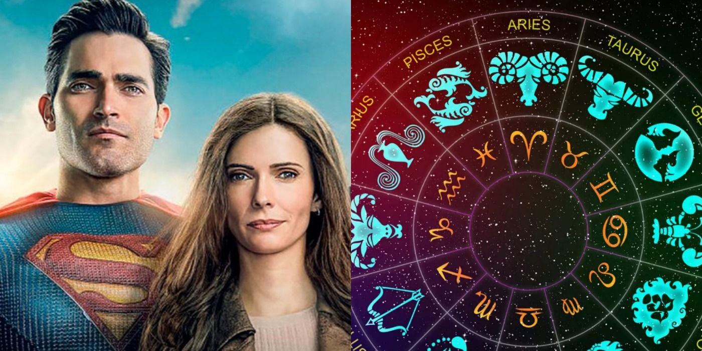 The CW&rsquo;s Superman and Lois paired with a zodiac wheel topped by Aries