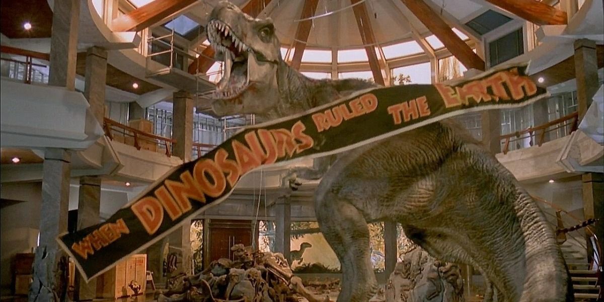 The T-Rex in the final scene of the original Jurassic Park movie