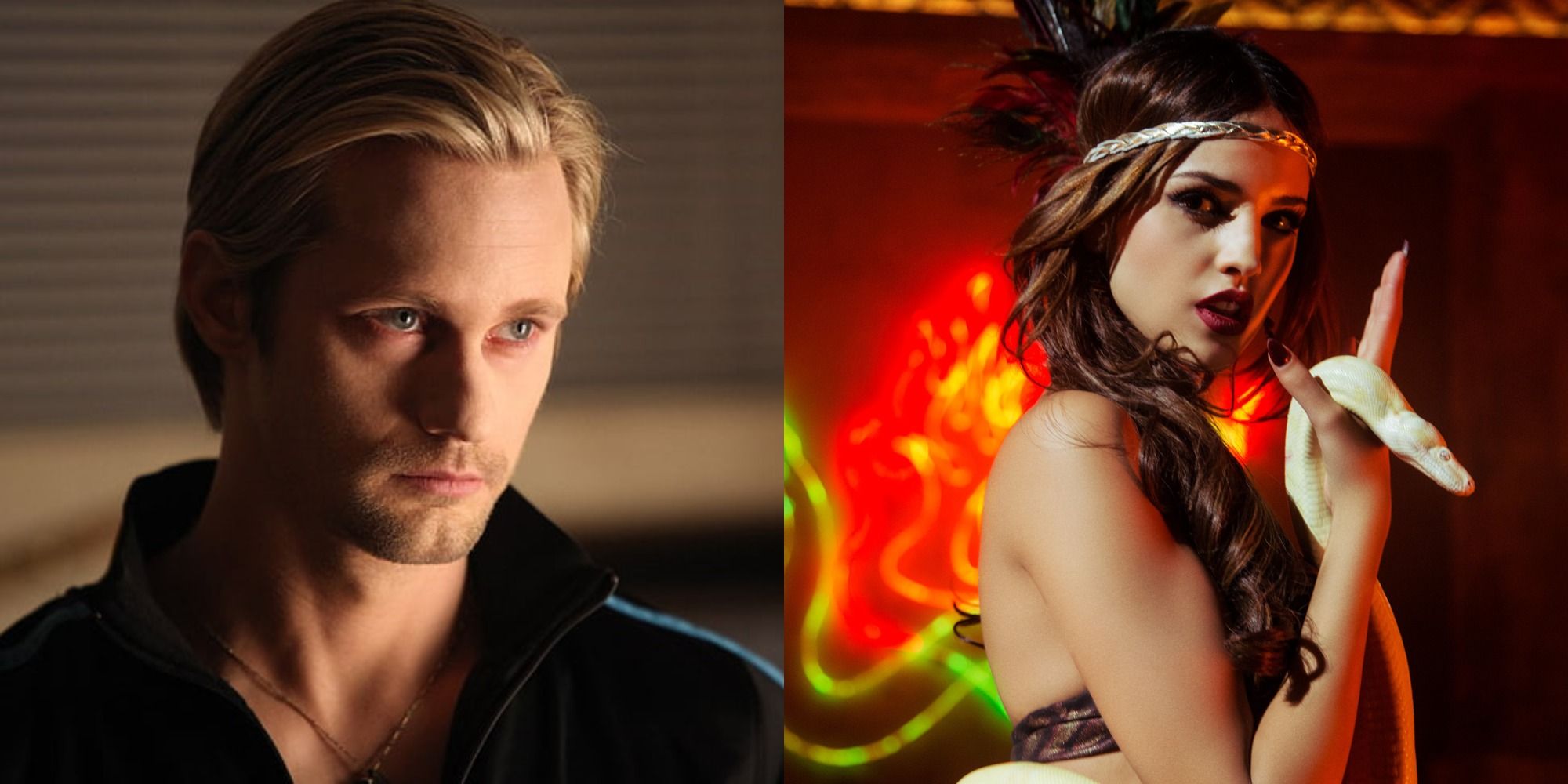 Split image depicting two TV vampires, Eric Northman from True Blood, and Kisa from From Dusk Til Dawn