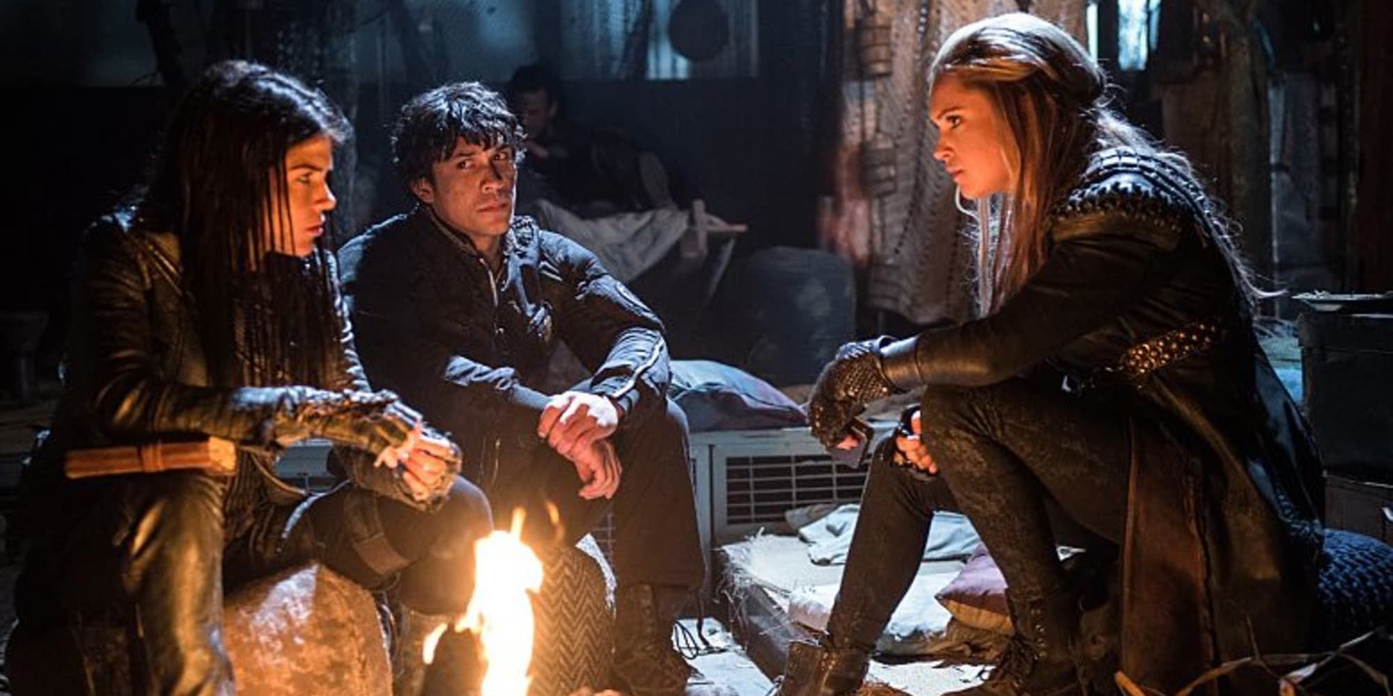 The 100 Octavia, Bellamy, and Clarke Season 3