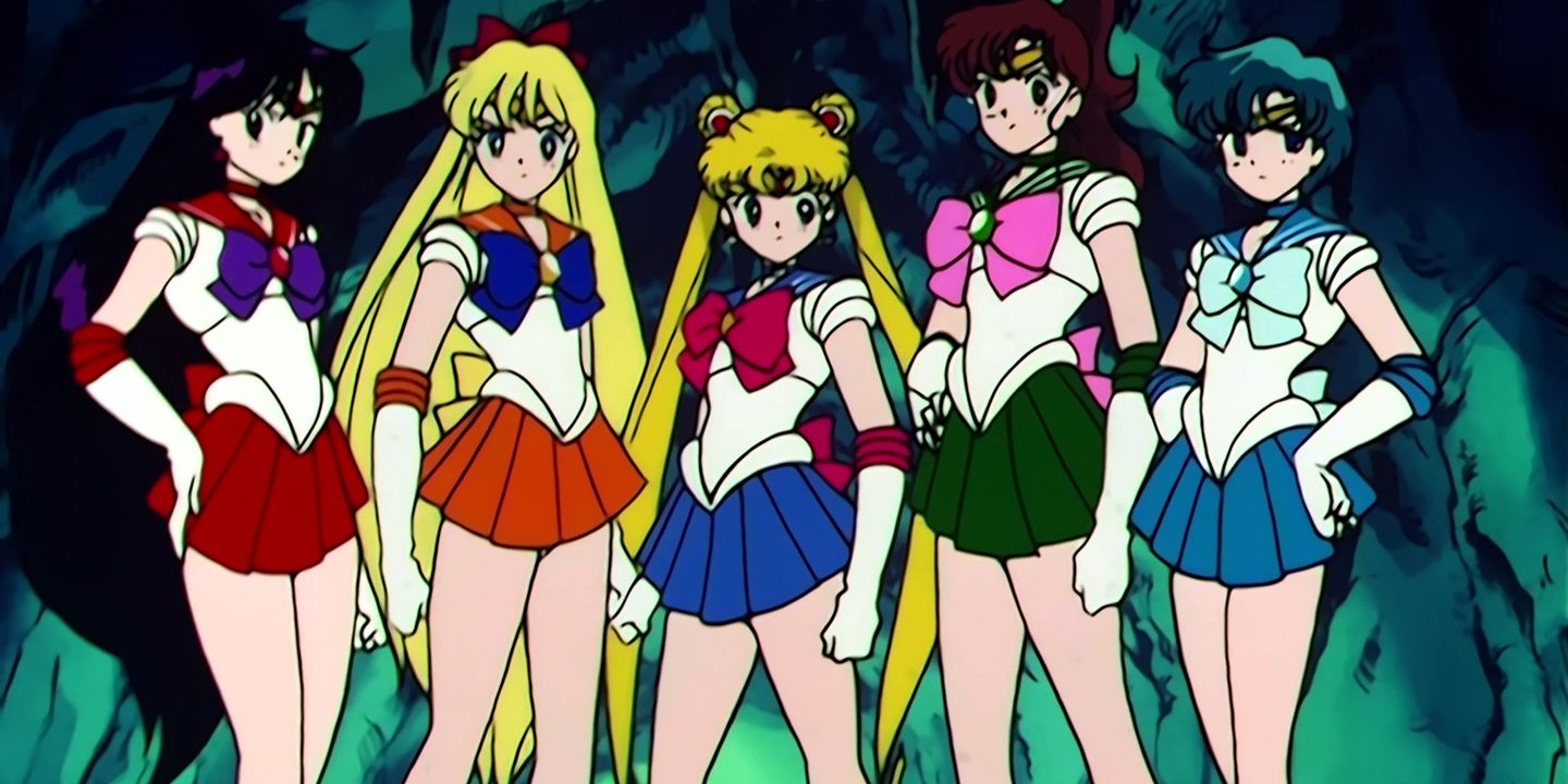 The Inner Sailor Guardians face off with Kunzite in Sailor Moon episode 44