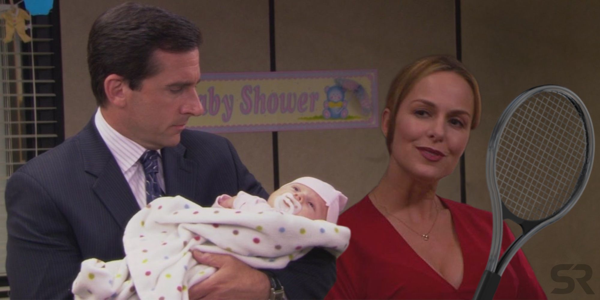 The father of Jan's baby on The Office is tennis star Andy Roddick