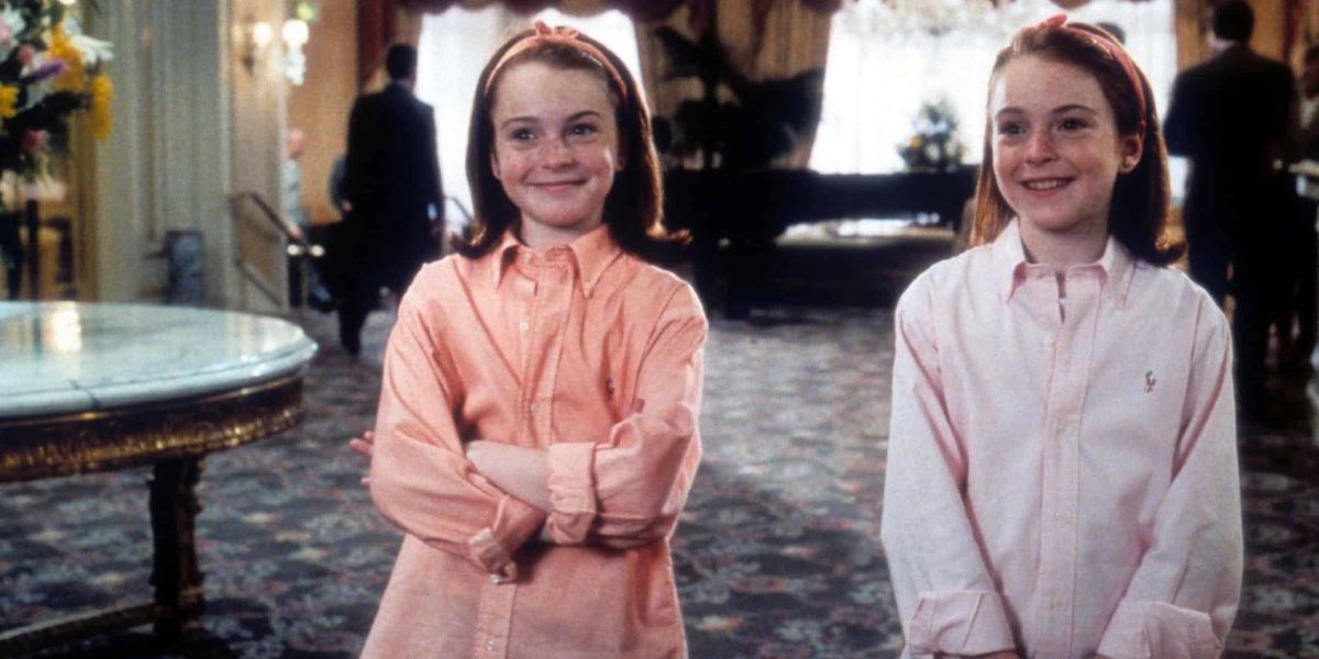 Hallie and Annie in polo button ups in The Parent Trap
