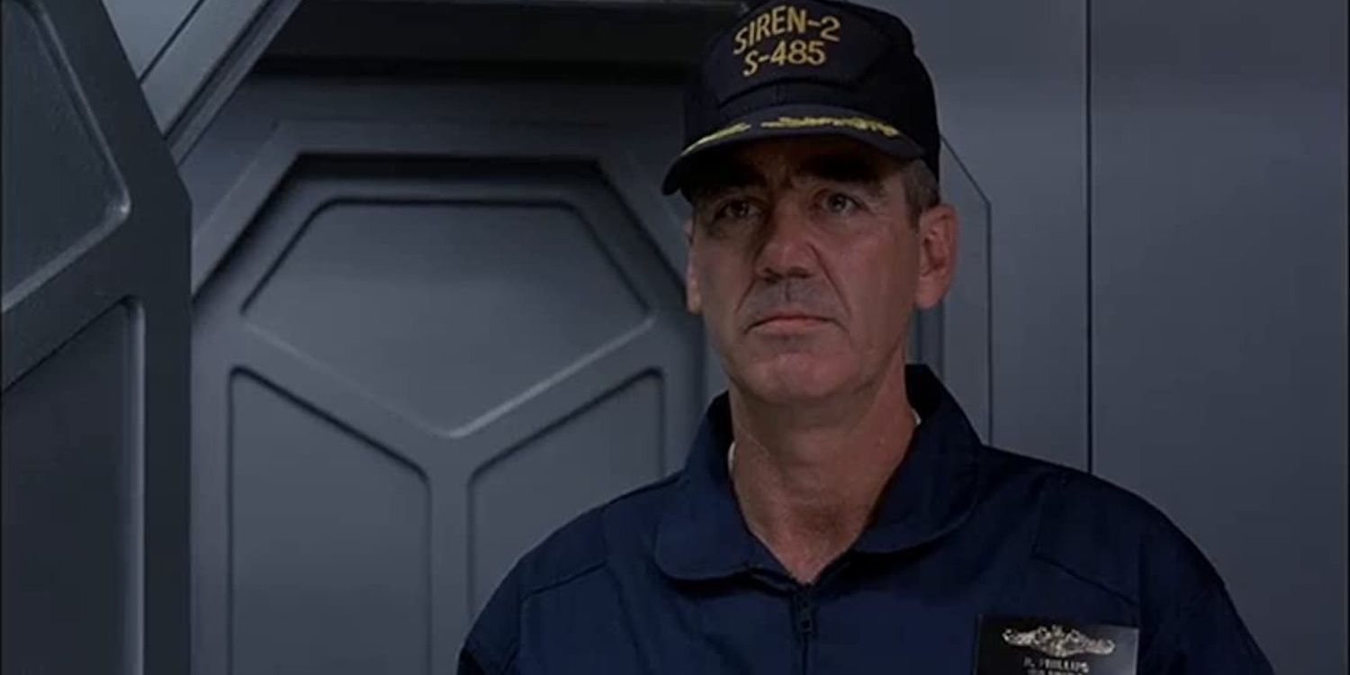 R. Lee Ermey on a submarine looking off camera in The Rift