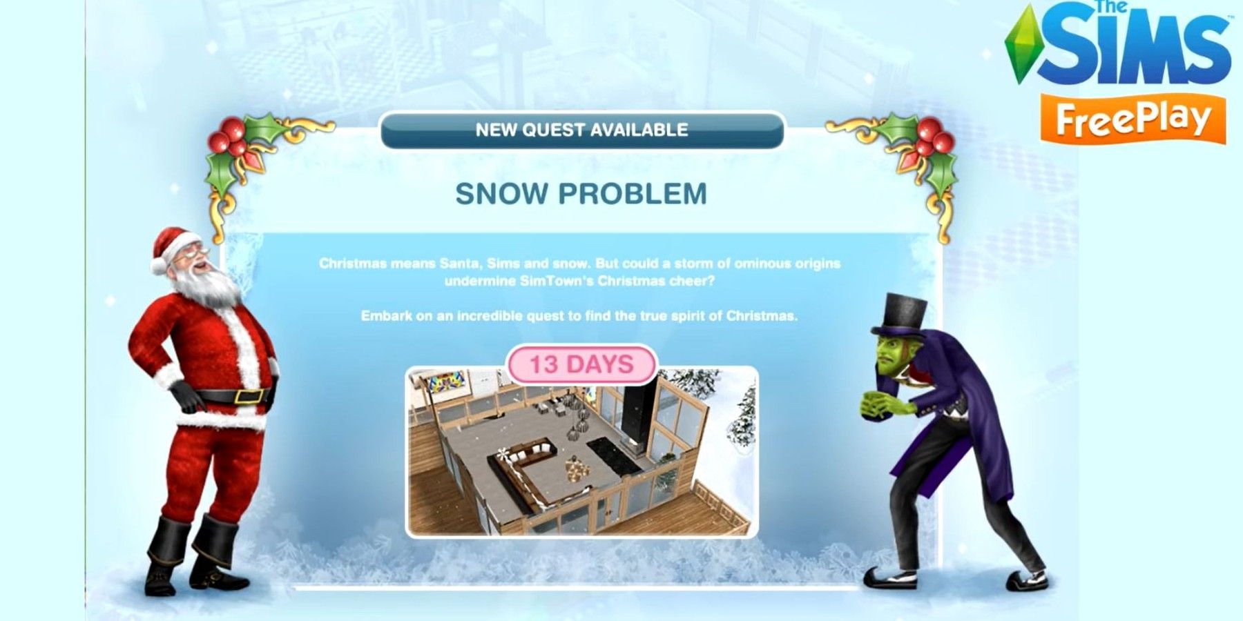 The Sims Freeplay Snow Problem Quest Explained The Quest Can Barely Be Completed On Time Without Using Lifestyle Points LP Currency
