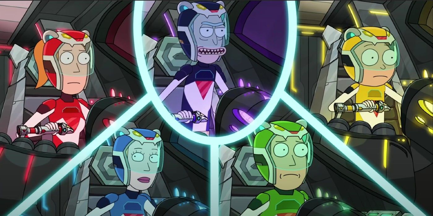 The Smith family as Voltron in Rick and Morty season 5