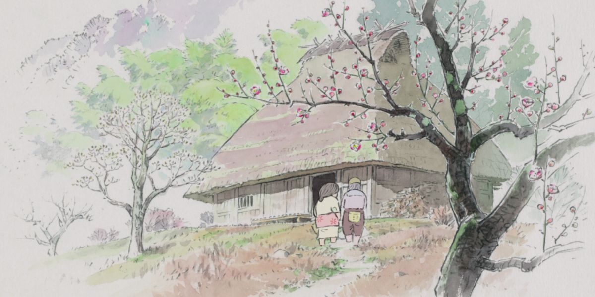 The bamboo cutters house in Princess Kaguya.