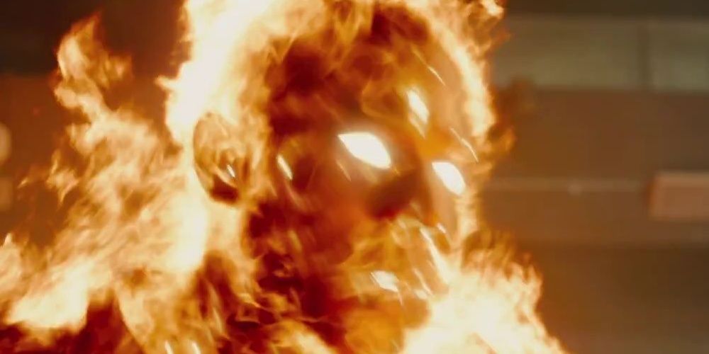 The Torch on fire in Fantastic Four 2015