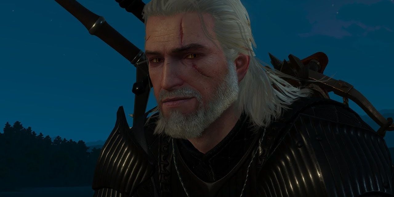 The Witcher 3 ending Geralt looks at the camera