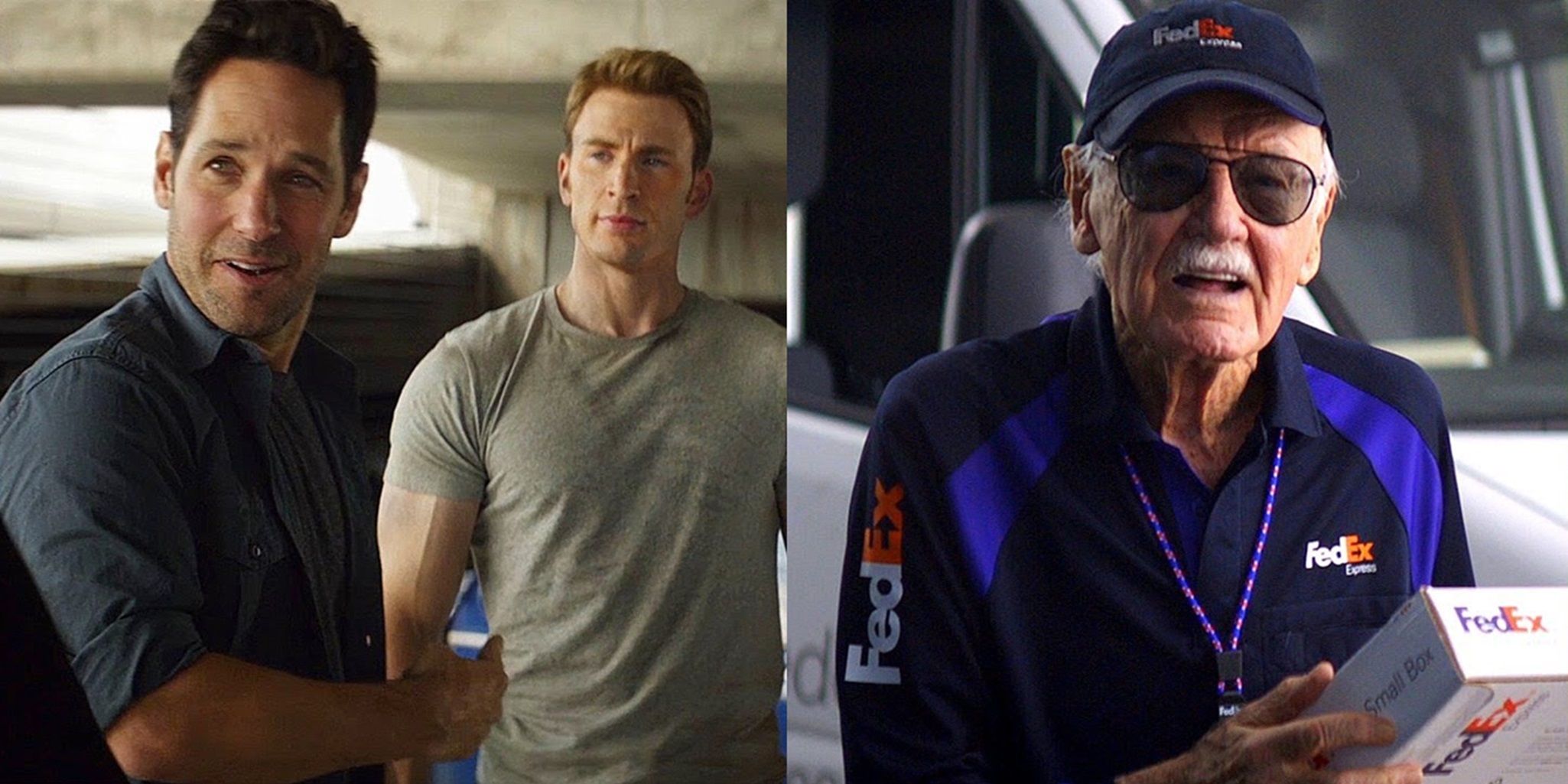 Ant Man and Captain America standing together; Stan Lee's cameo in Captain America: Civil War
