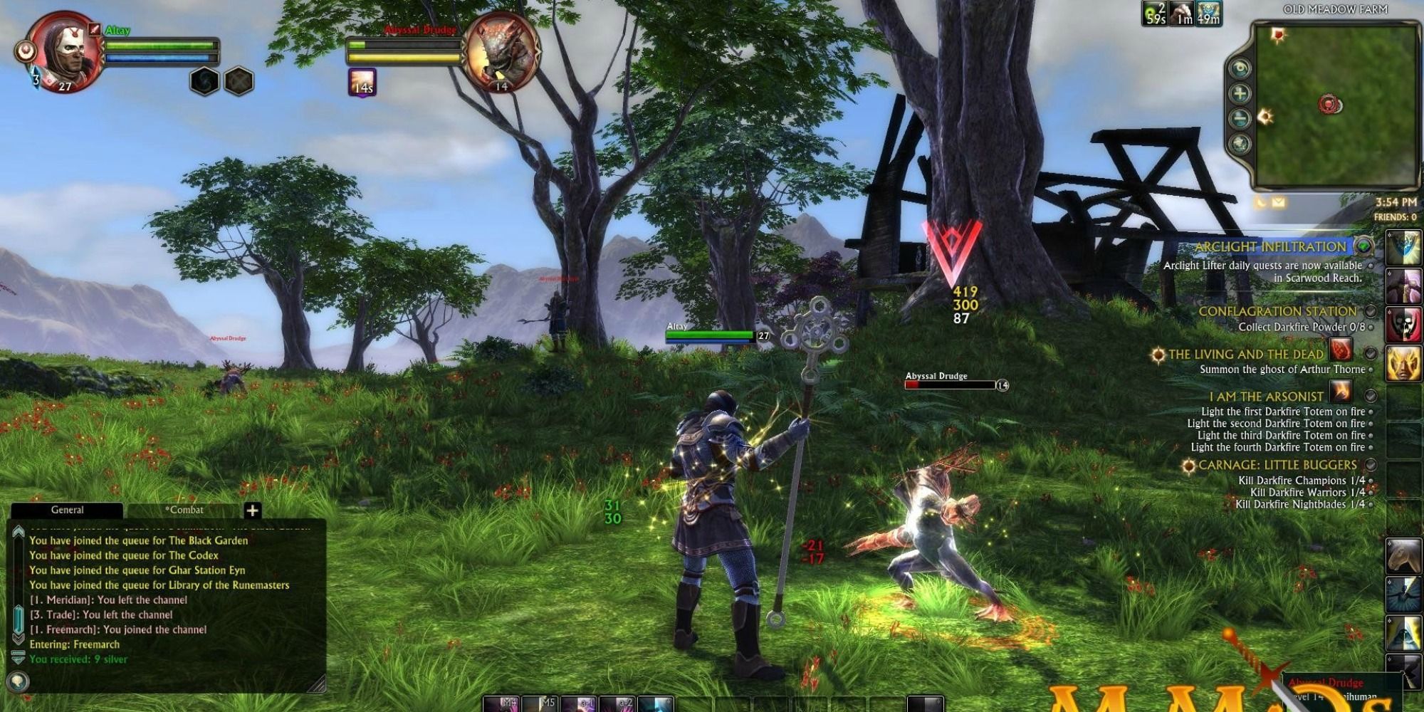 The player character defeating the enemy in Rift
