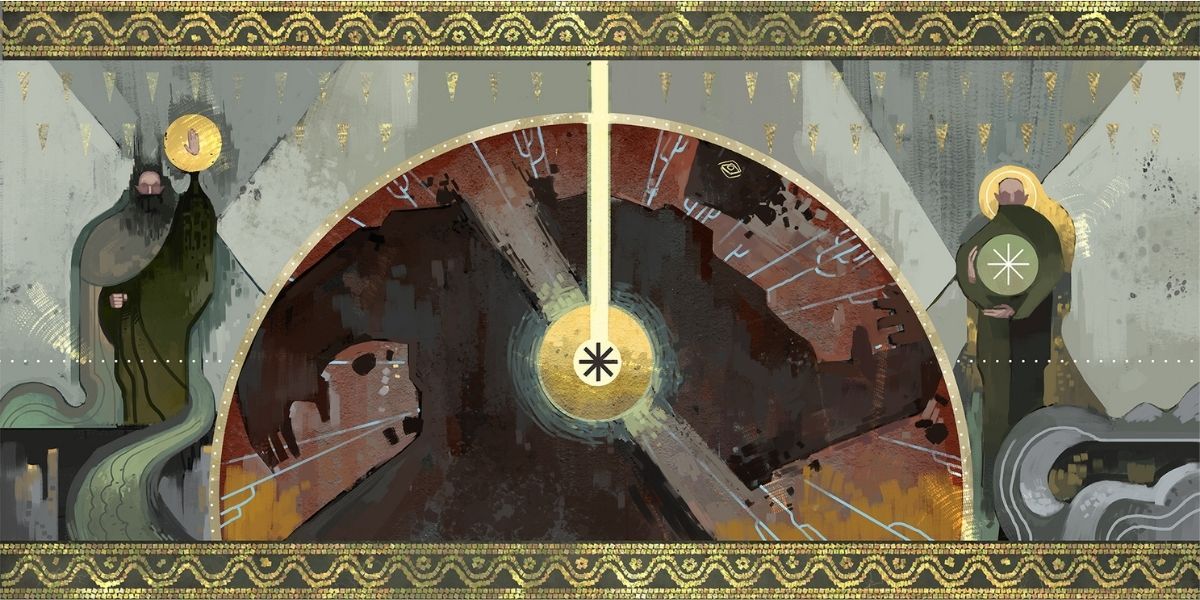 Painting depicting the death of a Titan in Dragon Age: Inquisition