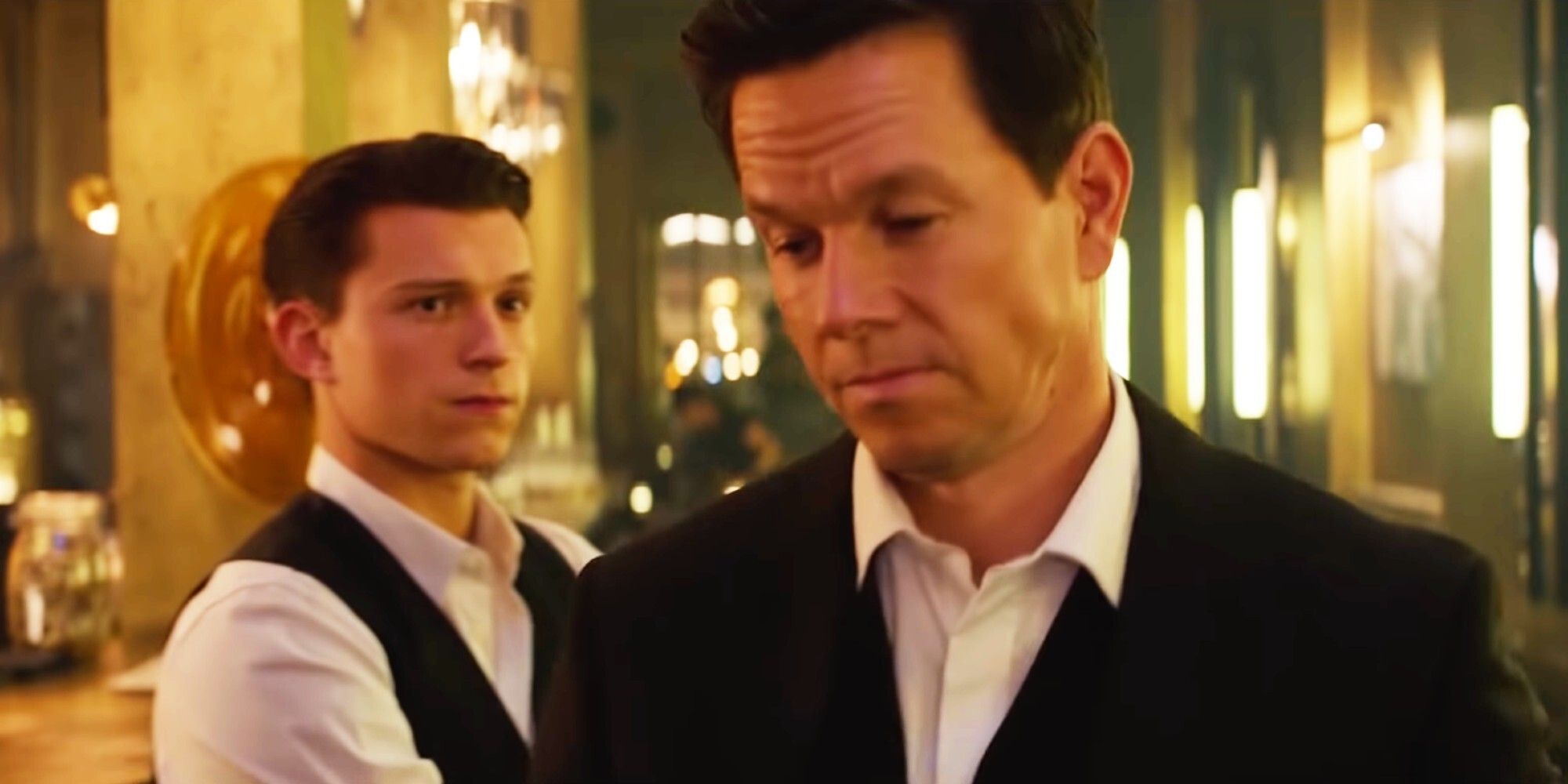 Tom Holland and Mark Wahlberg In Uncharted Movie Footage
