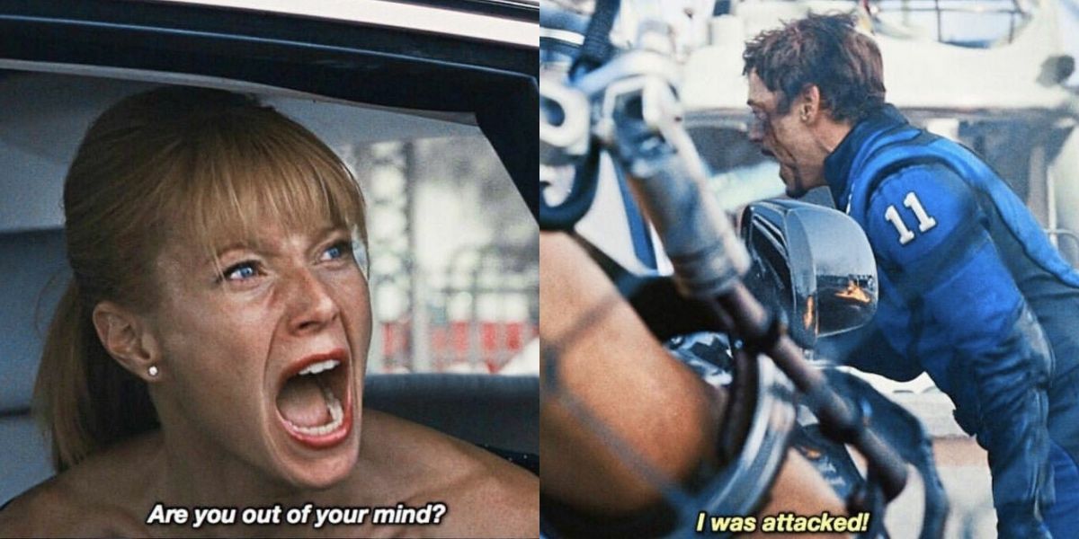 Tony and Pepper fighting at racetrack in Iron Man 2