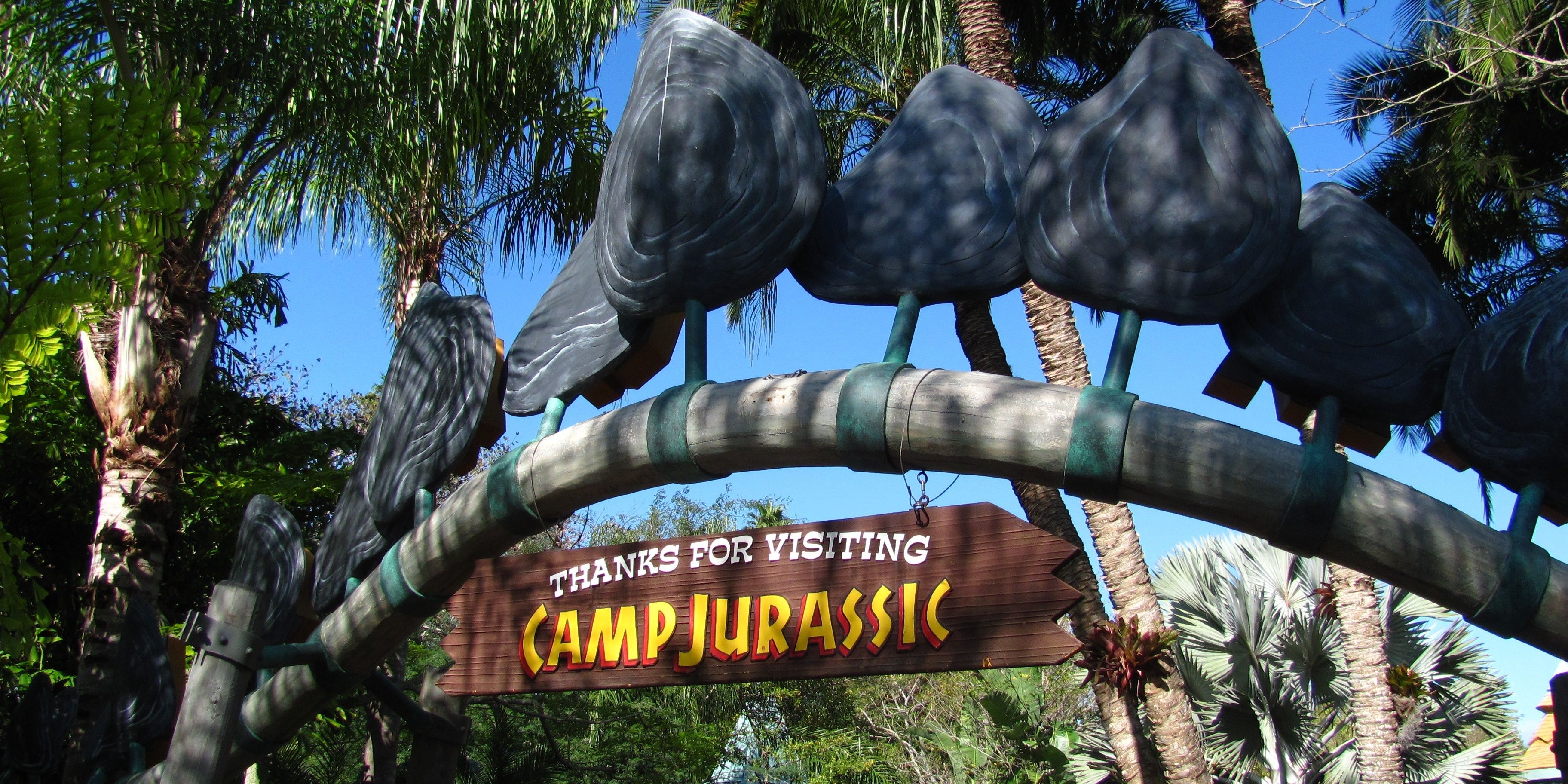Camp Jurassic sign in Universal Studios Islands Of Adventure