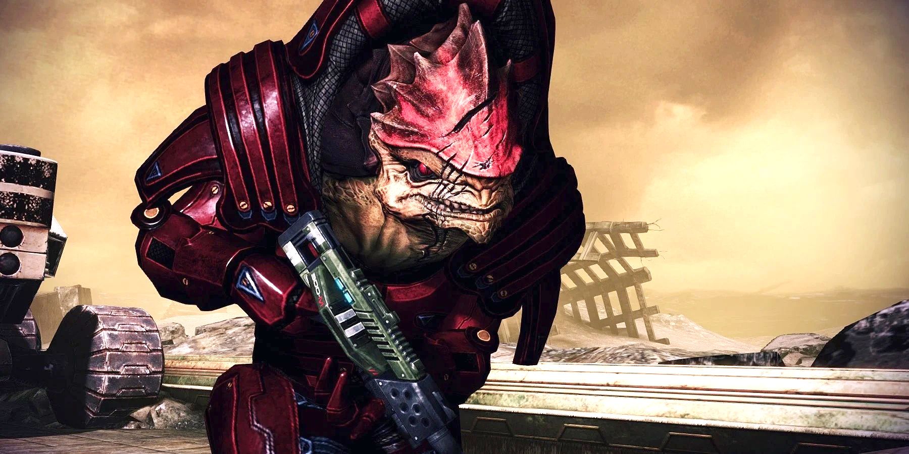 Udnot Wrex leads the charge in Mass Effect 3