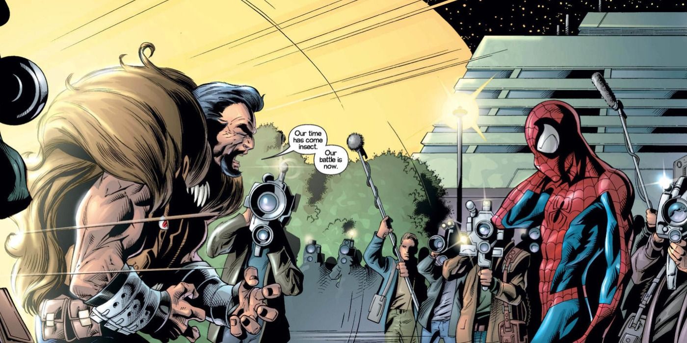 Ultimate Kraven confronts Spider-Man in Marvel Comics