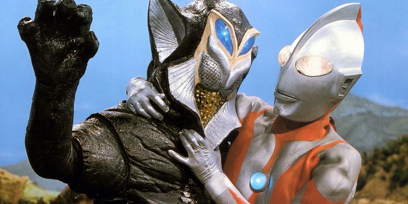 Ultraman fights a monster in the 1966 series