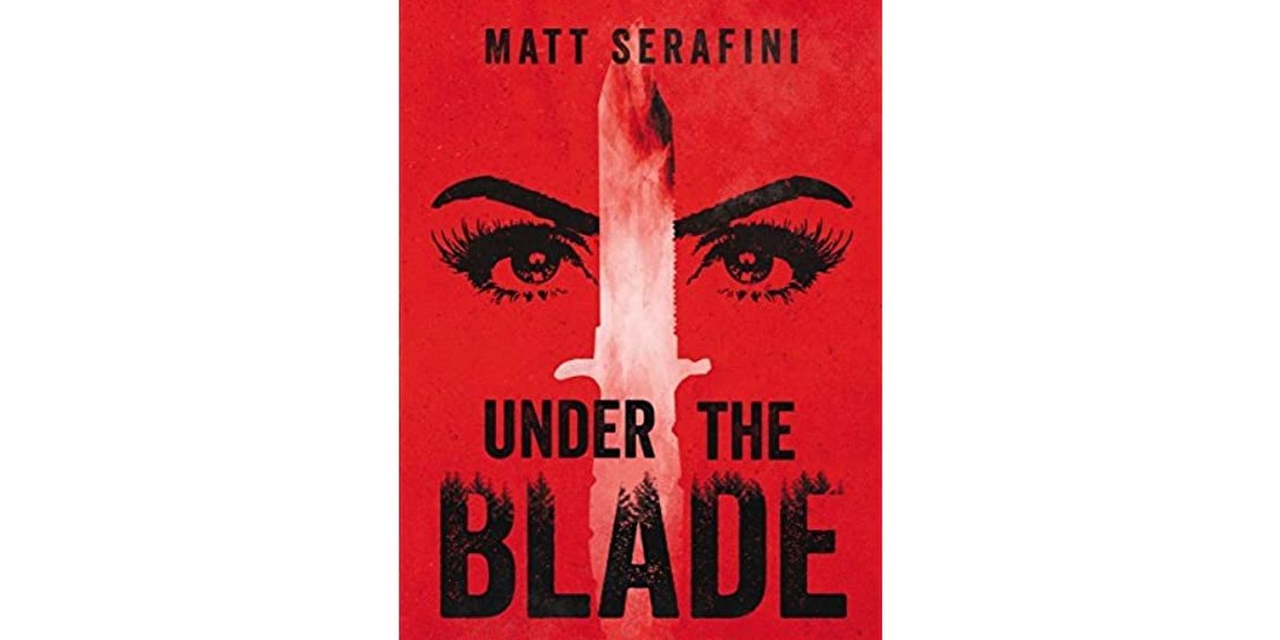 Eyes looking from the cover of Under the Blade