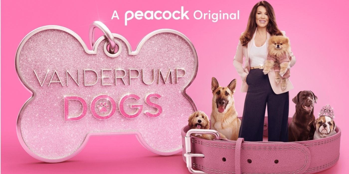 Vanderpump Dogs promo cover - Lisa Vanderpump standing next to adoptable dogs