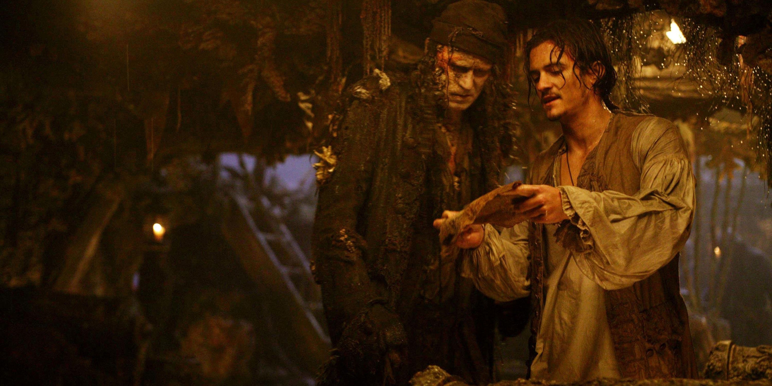 Will Turner showing his father a map