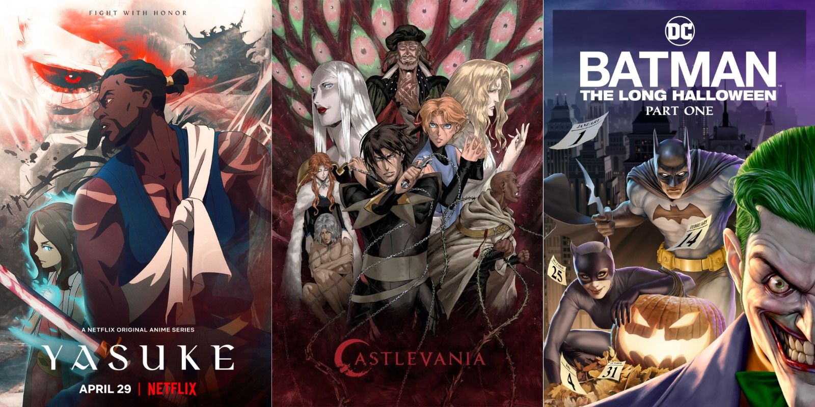 Art for Netflix's Yasuke and Castlevania, and DC's The Long Halloween Part One