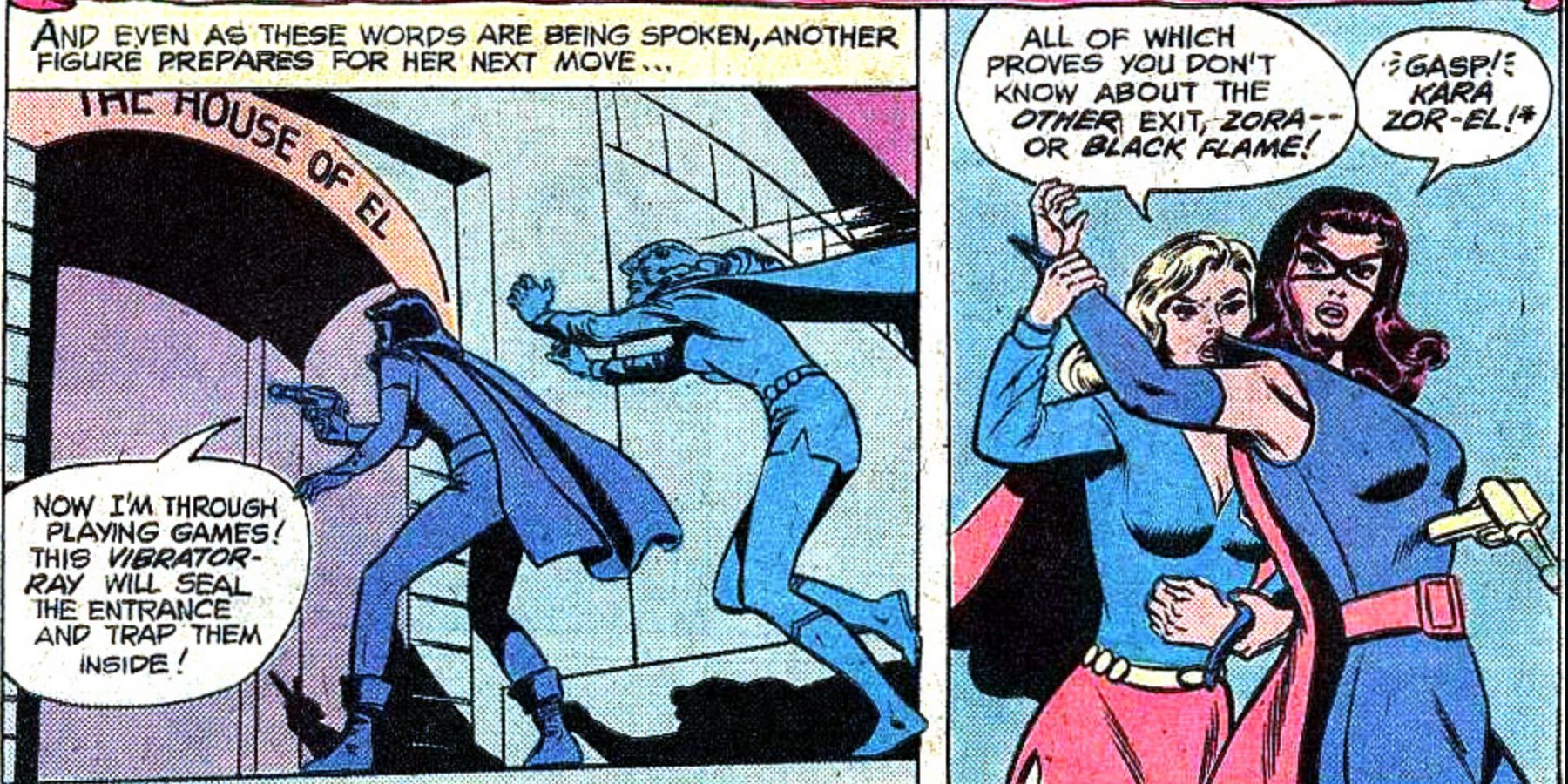 Zara Vi-Lar is stopped by Kara Zor-El in a classic Supergirl story