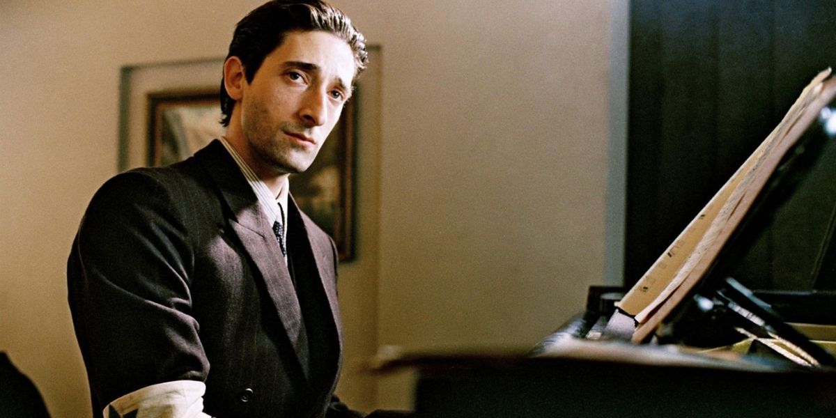 Adrien Brody as Wadyslaw Szpilman in the Pianist.