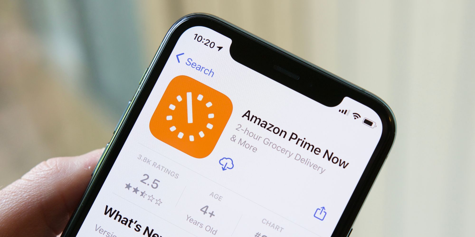 Amazon Prime Now app in the App Store