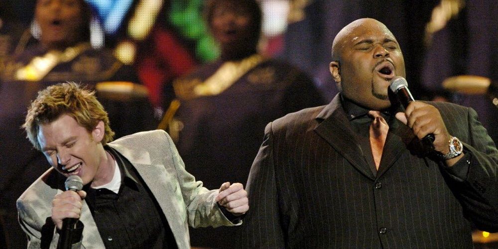 Clay Aiken and Ruben Studdard sing duet in American Idol