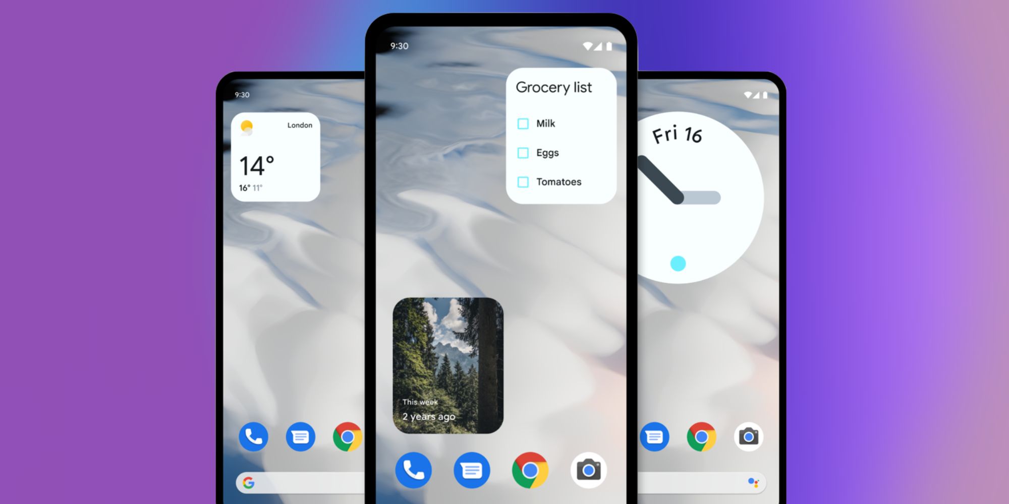 New Google widgets in the Android 12 beta