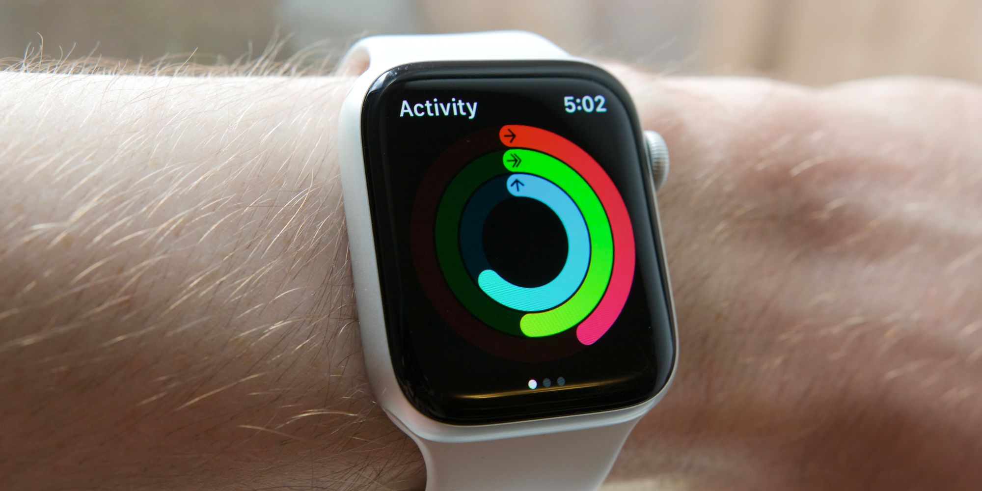 Apple Watch mostrando o app Atividade