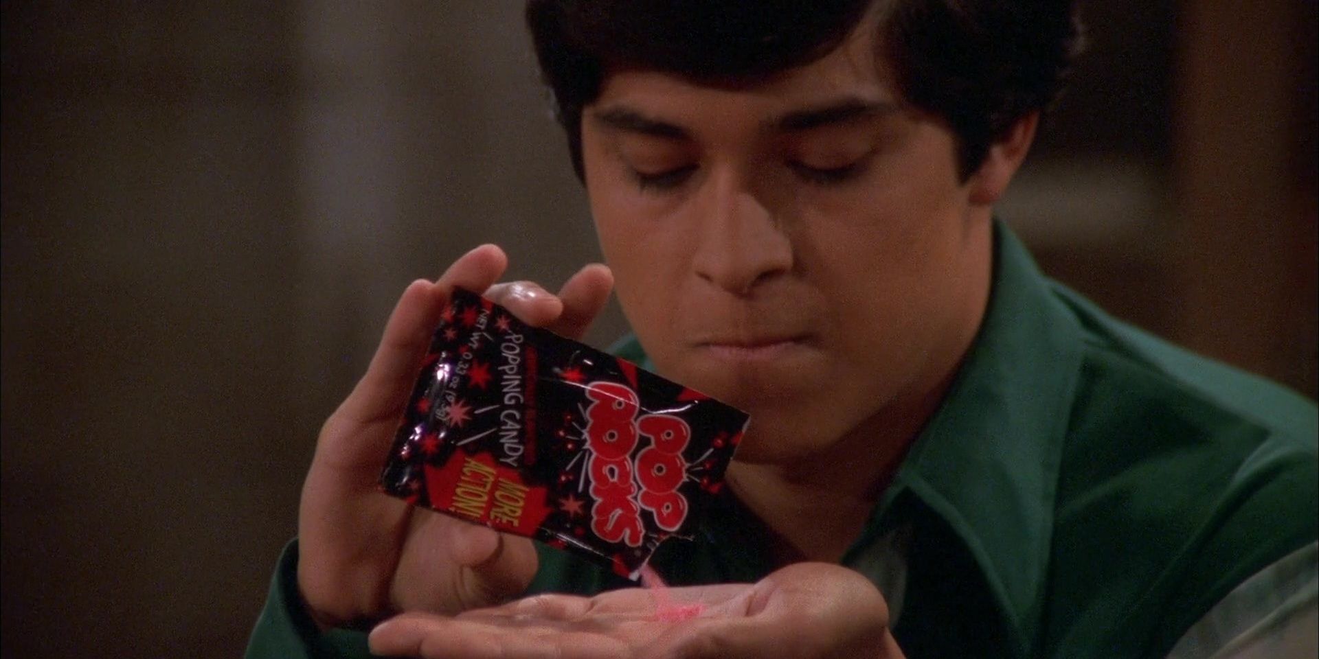 Fez eating Pop Rocks in That '70s Show 