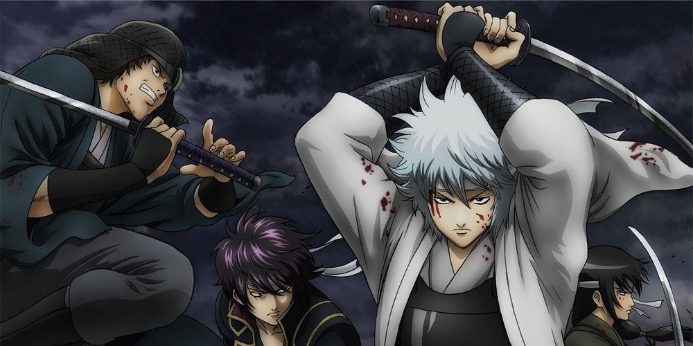 Swordfightng samurai in Gintama