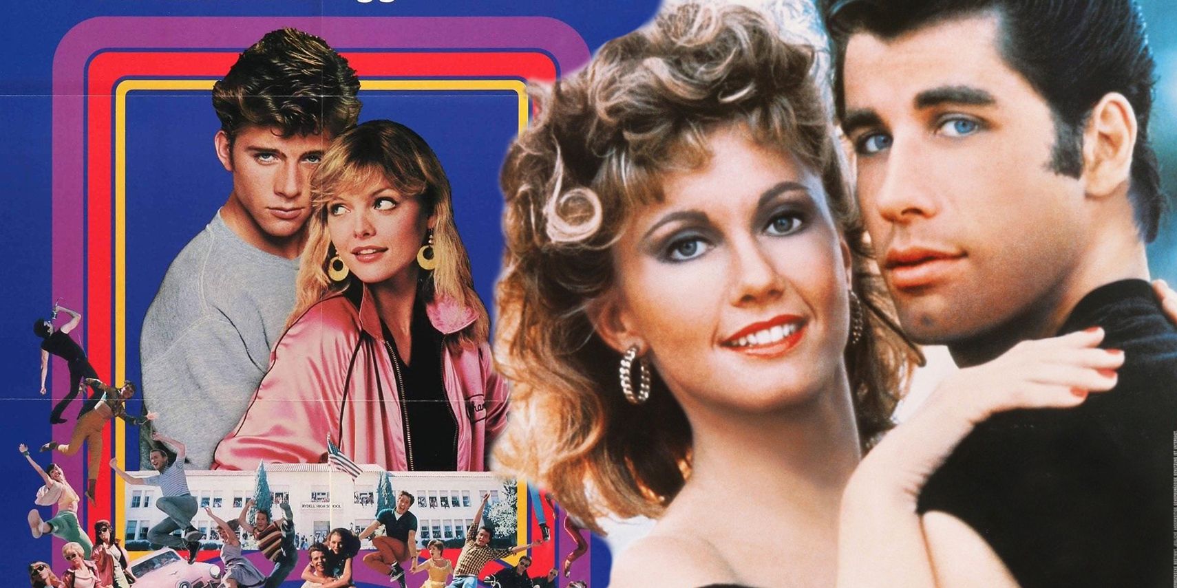 Stephanie and Michael in Grease 2 and Sandy and Danny in Grease 1