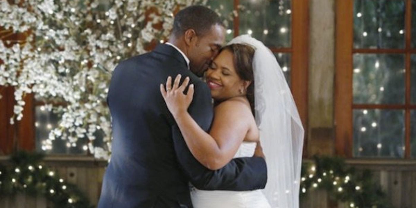 Ben and Bailey on their wedding day in Grey&rsquo;s Anatomy