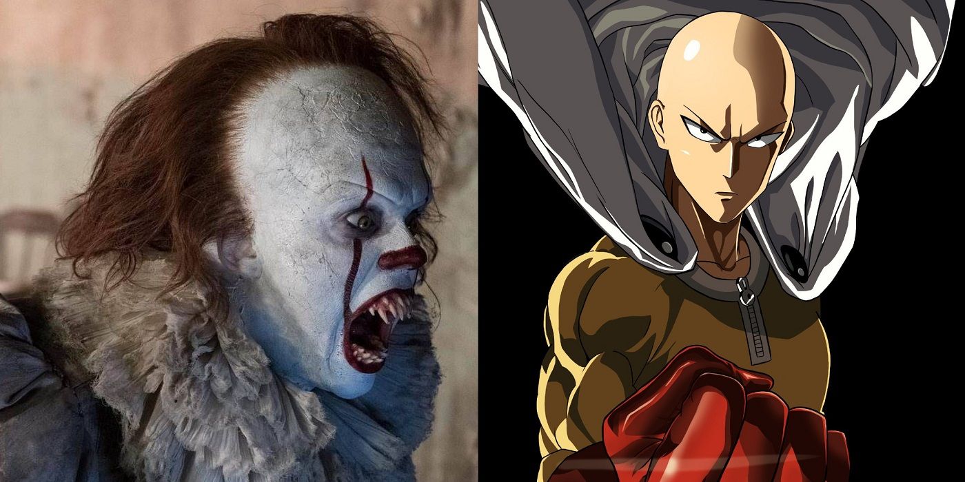 Pennywise from It and Saitama from One-Punch Man
