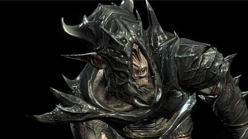 A Falmer wearing armor.