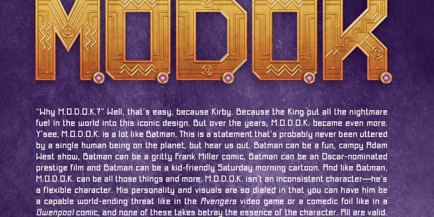 MODOK Writers Claim Villain is “A Lot Like Batman”